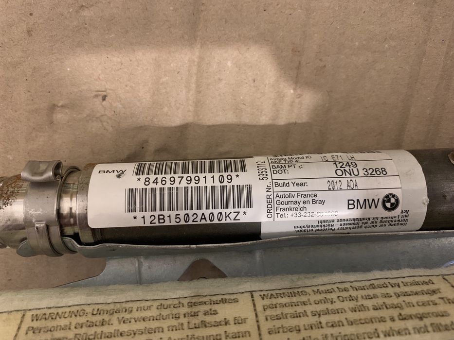 Airbag cortina BMW X6 2008-2014, E71 - 8569799 / 8469799