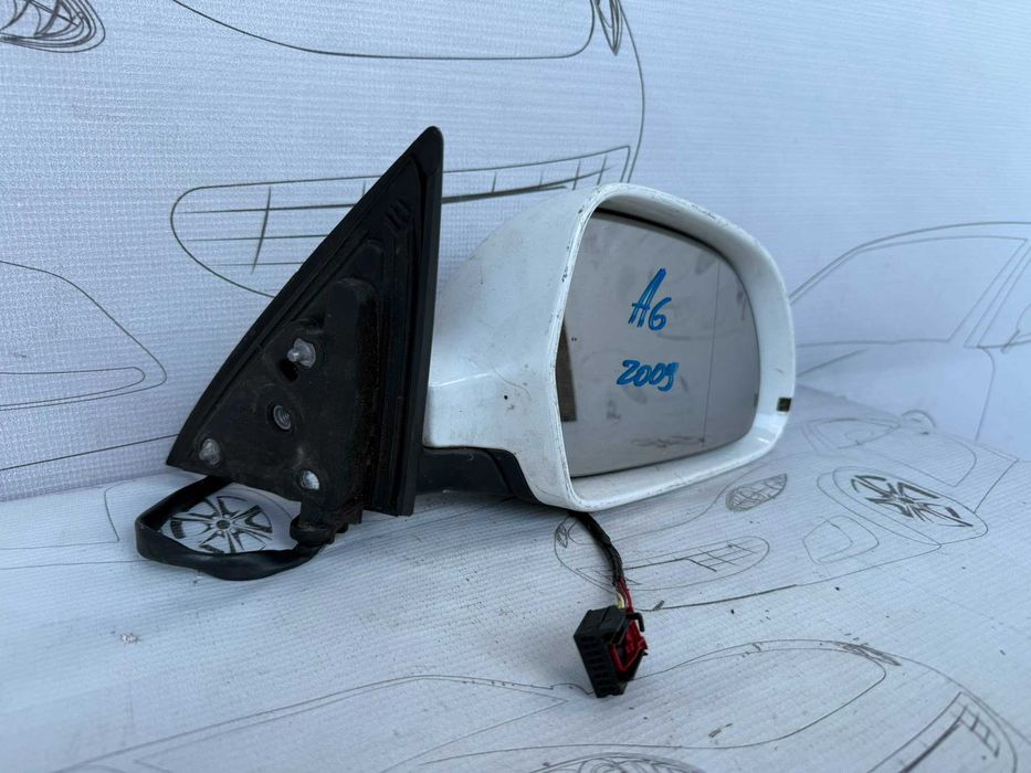 Oglindă Retrovizoare Dreaptă Electrică cu Rabatare și Semnalizare 2x6 Pini Audi A6 S6 C6 4F 4F2857410AG / 4F2857410A 2009 / [2004-2011] / (5A3)