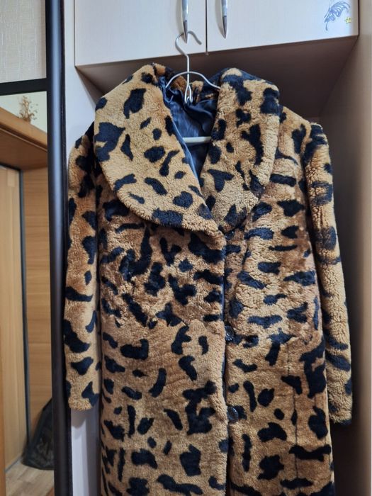 Шуба цигейковая коричневая