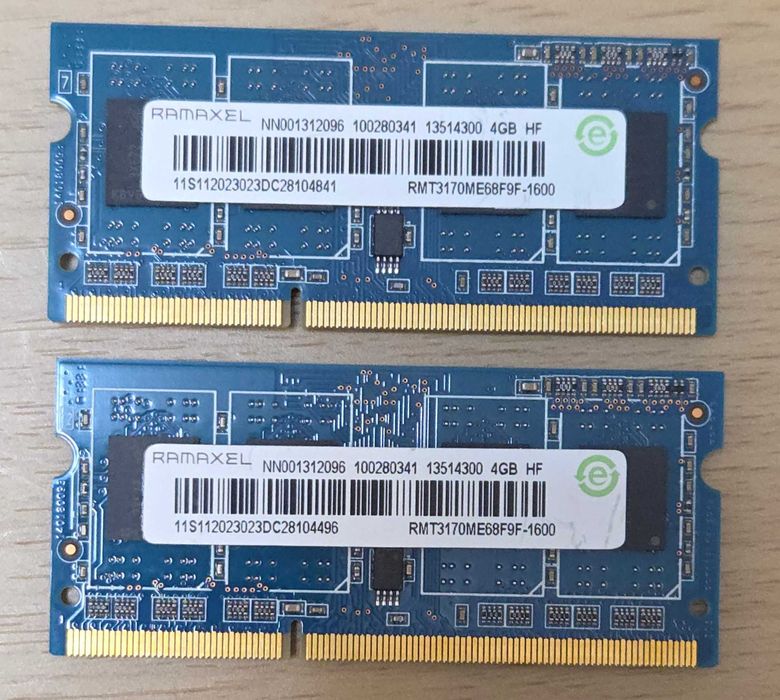 Intel Pentium CPU 2020M 2.40 GHz / Ramaxel 8GB (2x4GB) DDR3L 1600MHz