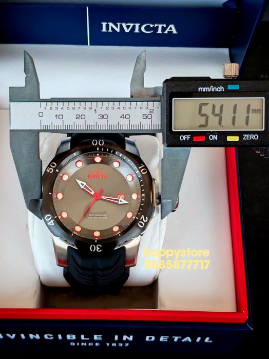 INVICTA Sea Dragon black 54 mm, Инвикта нов ръчен часовник