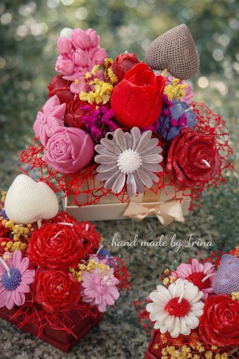 Flori din ceara de soia