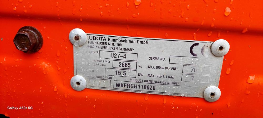 Kubota U27-4, 2018 ,