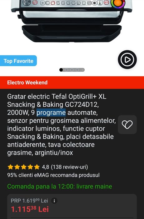 Tefal OptiGrill+ XL Gratar electric