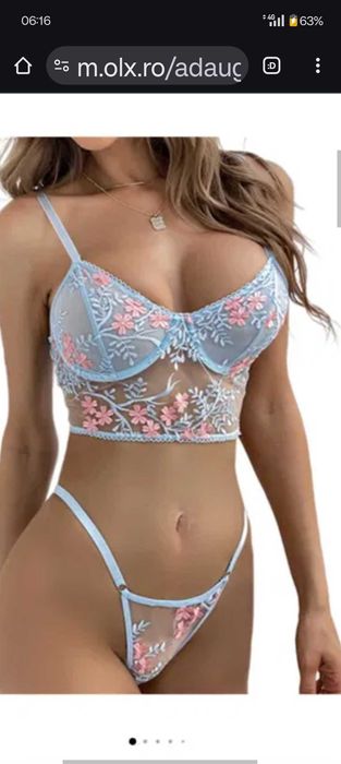 Lenjerie sexy albastra deosebita