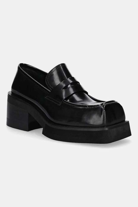 Кожени обувки с дебел ток Jeffrey Campbell