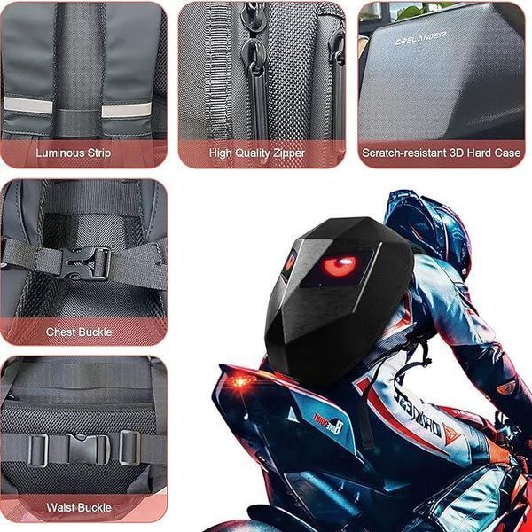 Раница LED Iron Man мотоциклетна раница с пълноцветен екран за Мотор