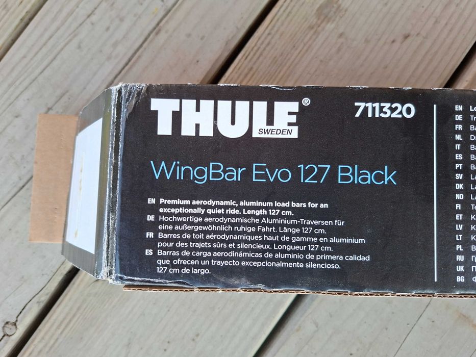 Bare Transversale THULE WingBar Evo BLACK 2 pack 711320 127cm * Pentru prinderi pe barele longitudinale *