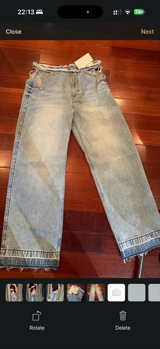 Blugi cu cristale Stella McCartney x H&M, noi cu eticheta, marimea 42