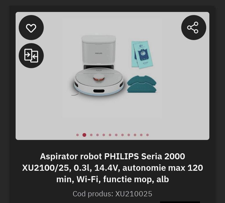 Aspirator robot cu spalare