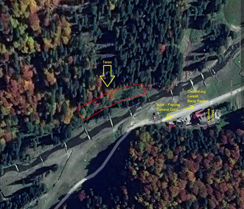 Teren 3.015 mp vis-a-vis Cabana Voina - Leresti - Campulung - Arges