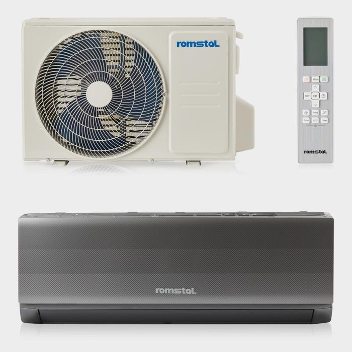 Нов инверторен климатик ROMSTAL/Midea EcoVent 500,СИВ, 12000 BTU, A+++/A++