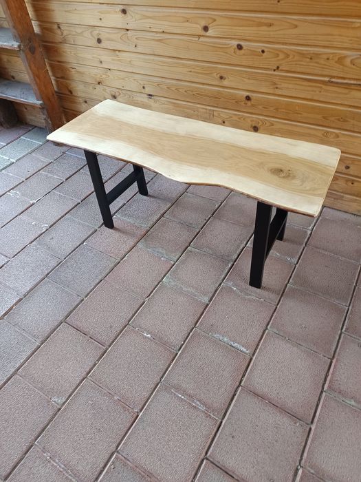 Masa cafea stejar picioare metalice