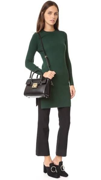 Черна чанта Furla Metropolis Satchel