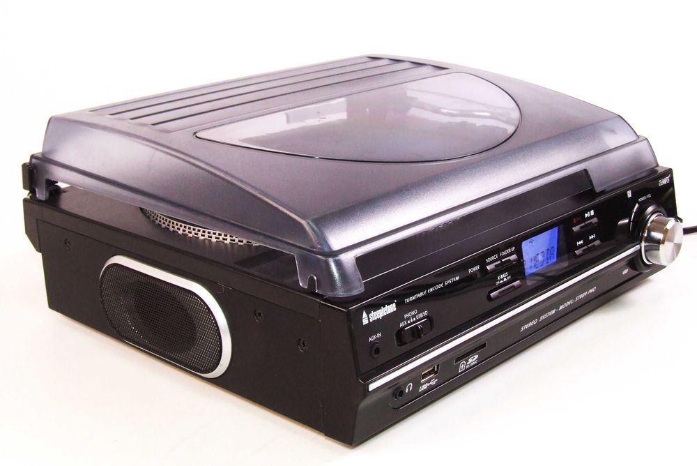 Pickup STEEPLETONE: digitalizeaza, transforma semnalul audio de la LP-uri, casete, benzi, CD-uri in MP3, NOU