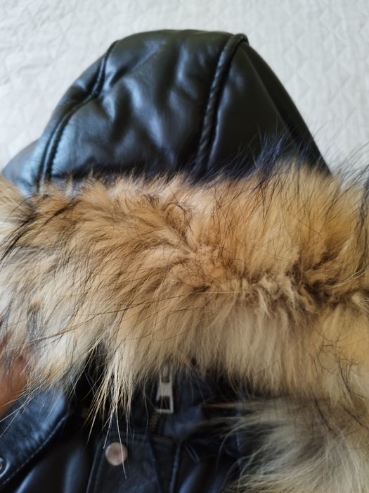 Яке от естествена кожа и естествен косъм размер М