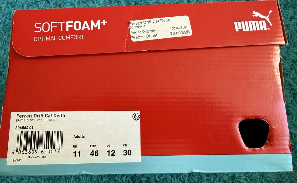 Puma Ferrari Drift Cat Delta – №46 (UK 11 / US 12) – НОВИ – 60€