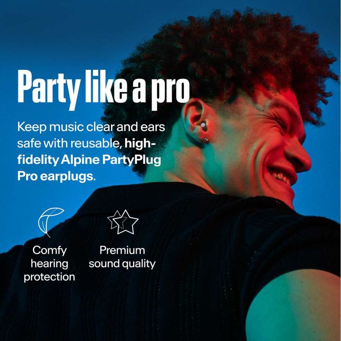 Професионални тапи за уши Alpine PartyPlug Pro с Hi-Fi филтър