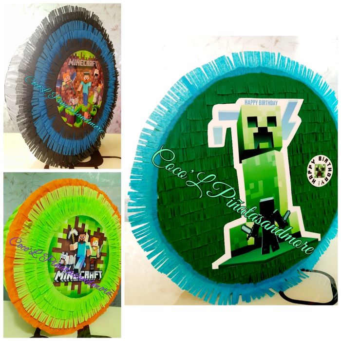 Piñata Minecraft,Pikachu,TNT,Lego,Roblox,FNAF,Batman,Venom