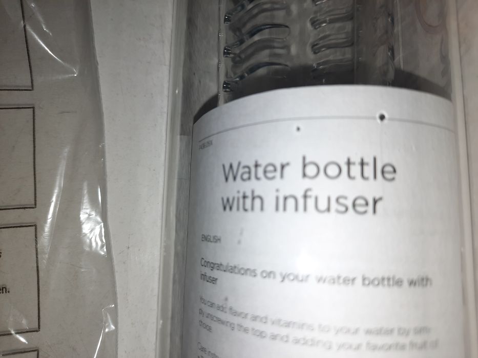 Нова бутилка за вода с инфузер XD Design, Тритан 800мл, Оранжев,