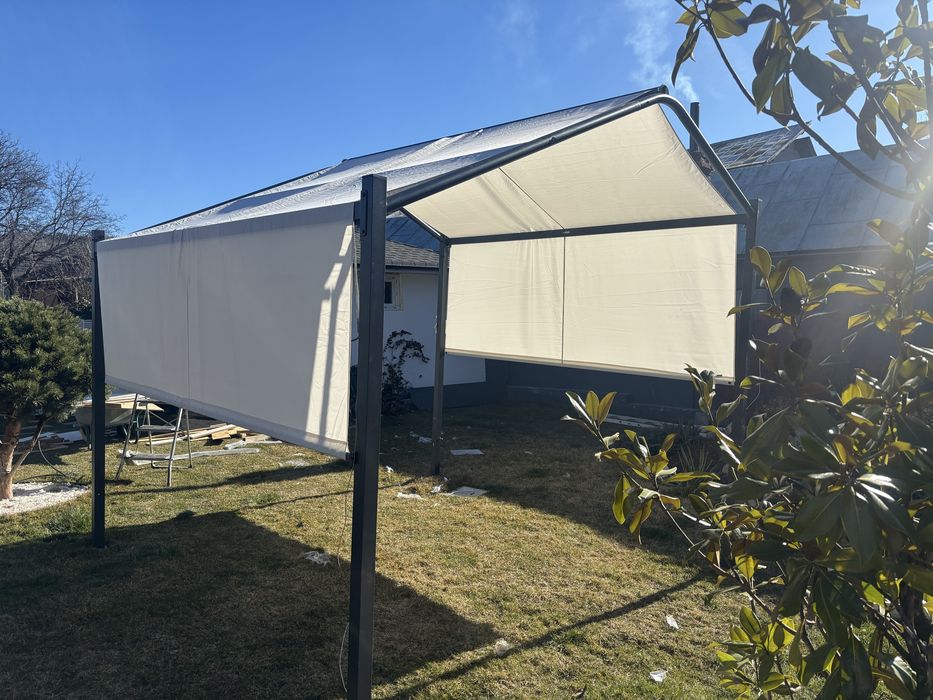 Pergola din aluminiu cu pereti laterali