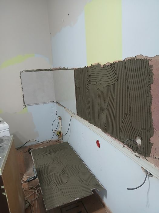 Укладка  кафеля.