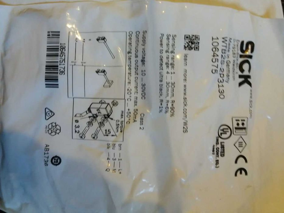 Датчик оптический этикетки SICK KTM-WP11172Р,KT5W-2P1116D,WTB2S-2P3130