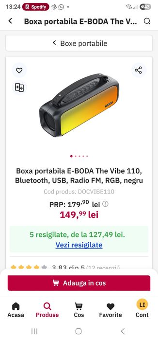 Vând boxa eboda.