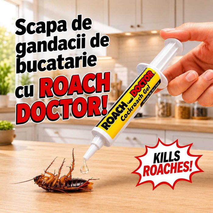 Scapa de gandacii de bucatarie cu ROACH DOCTOR- insecticid cu actiune garantata