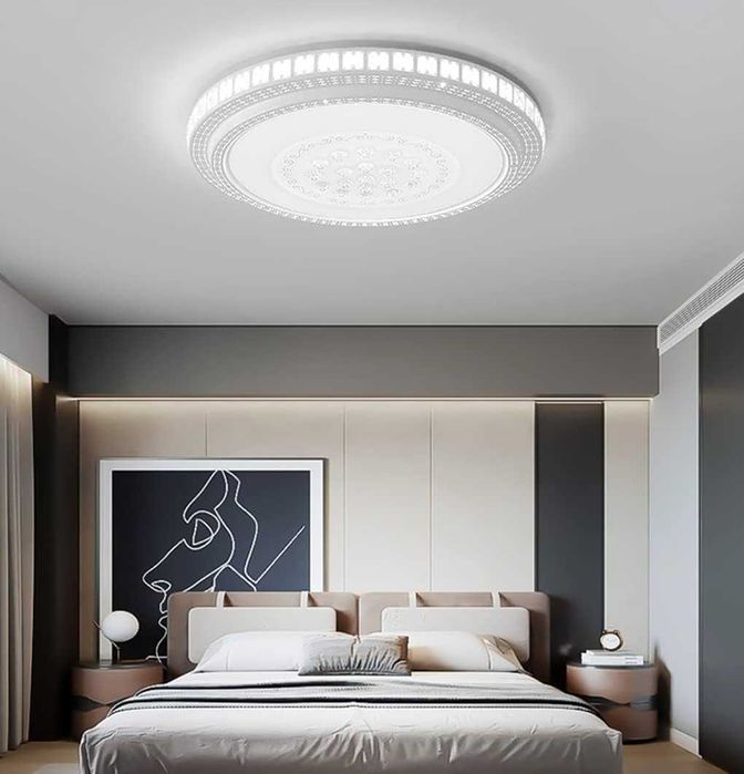 LED лед модерен полилей таванна лампа с диаманти таванна лампа