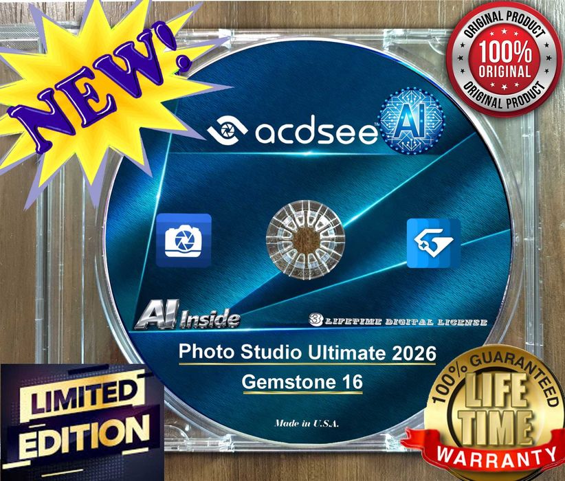 ACDSee Photo Studio Ultimate 2026 & Gemstone Photo Editor 16 AI Integrat