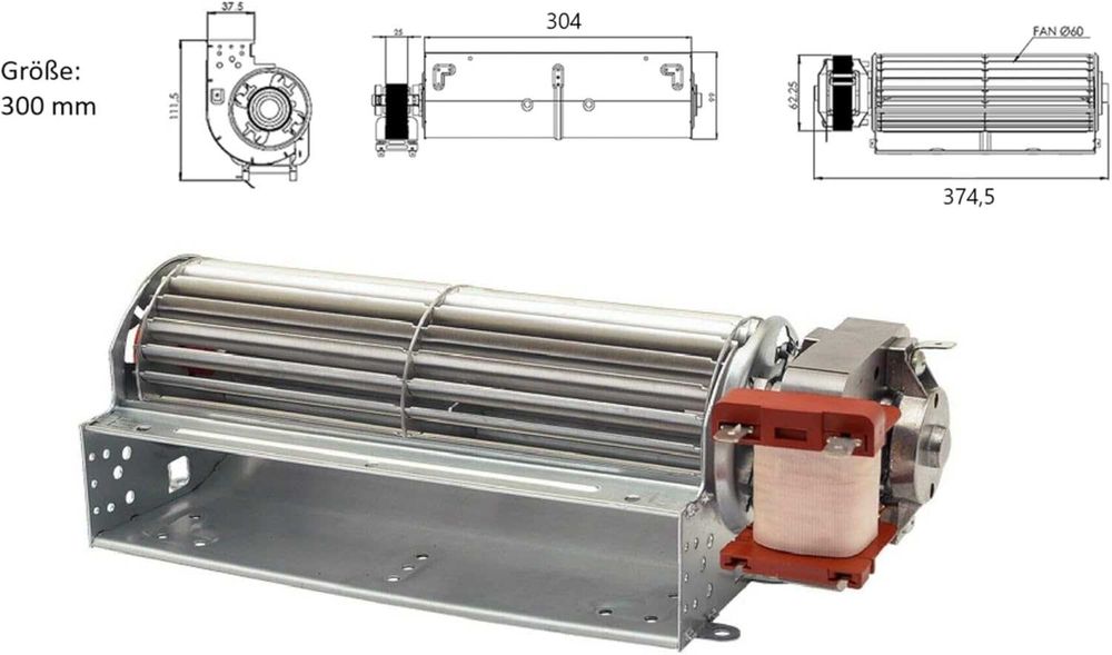 Ventilator tangential cu tambur 300mm, Industrial, REDUS de la 450RON
