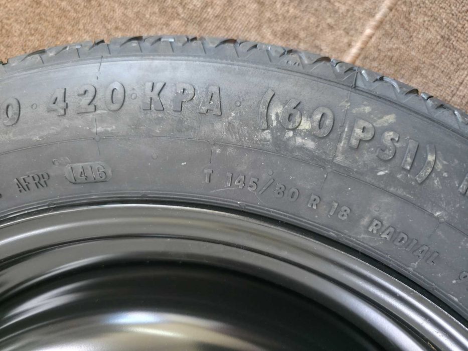 Roata Rezerva Mica SLIM 5x112 18'' 57.1 - 145/80/18 - OEM VW Tiguan Phaeton - Skoda Kodiaq - Audi Q2 Q3 - Seat Tarraco - NOUA !