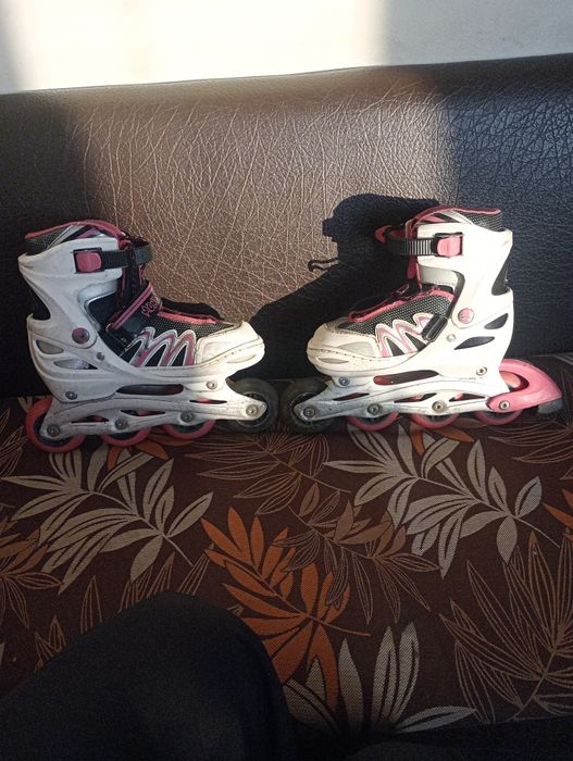 Ролери  MONI бяло с розово