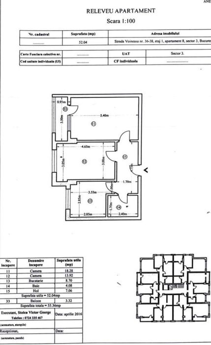 De vânzare apartament 2 camere + parcare subterană  – București, Sector 3, Unirii