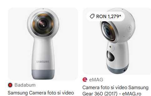 Cameră 360 Samsung Gear 360– ideală pentru vacanțe, evenimente și vlog