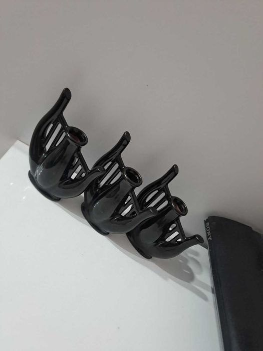 Стари малки български вазички и свещник