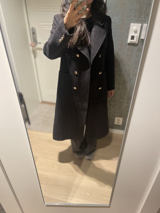 НОВОЕ пальто Sandro 100% шерсть