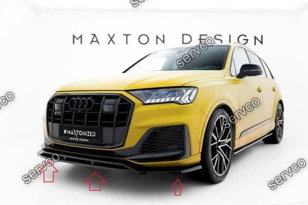 Prelungire splitter bara fata Audi SQ7 Q7 S-Line Mk2 (4M) Facelift 2019- 2023 v2 - Maxton Design