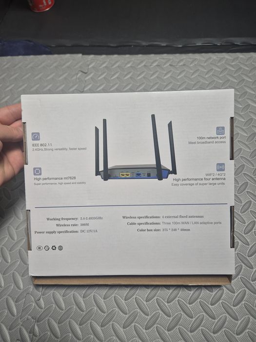 Router wireless 4G LTE, SIM CARD SLOT, 300Mbps, 4 Antene