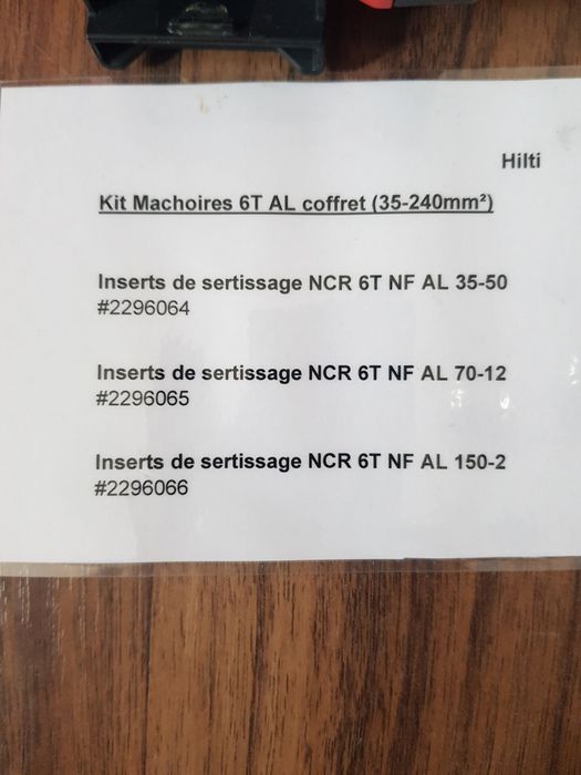 Hilti Set bacuri sertizare conectori electrici
