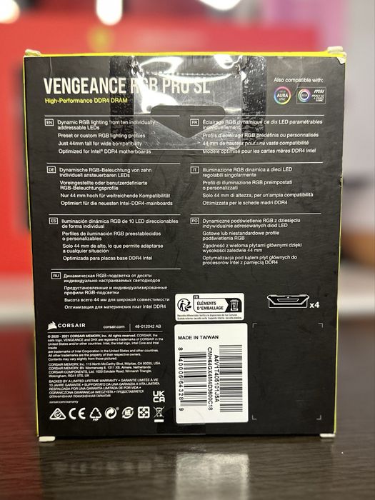Kit Memorie RAM Corsair Vengeance RGB PRO SL 64GB (4x16GB) DDR4 3600MHz - Nou
