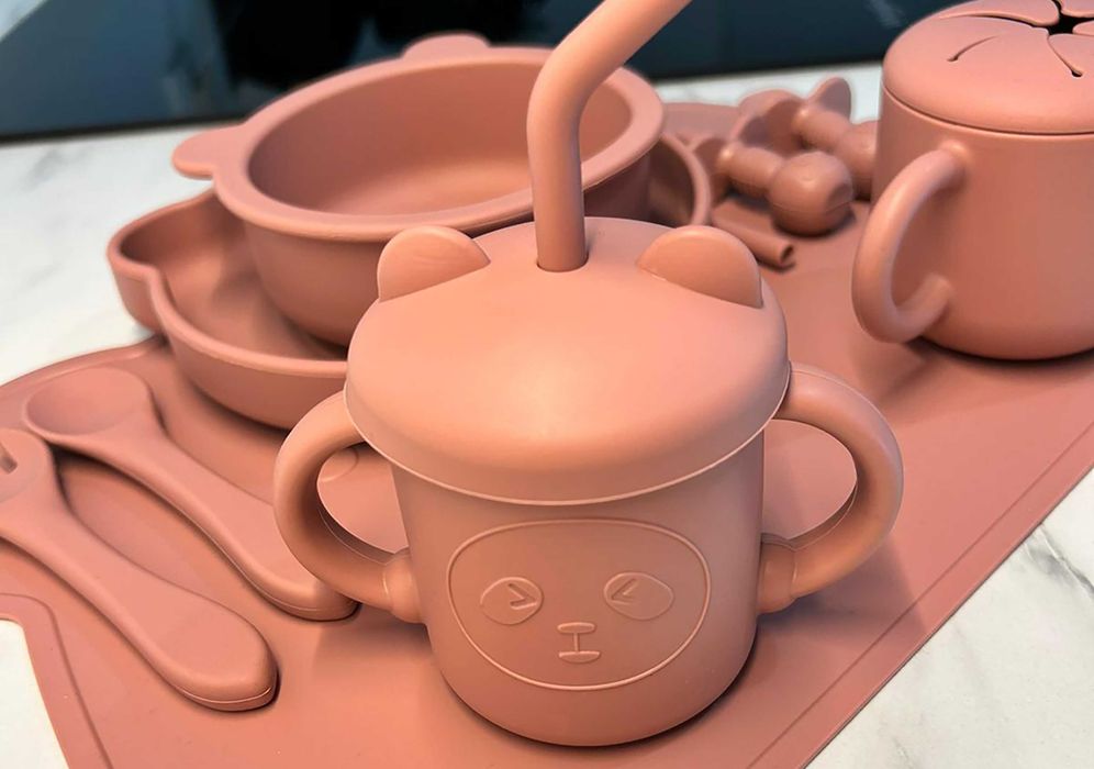 Vesela completa din silicon pentru bebelusi si copilasi