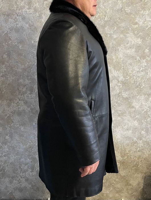 Дубленка кожанная на цигейке