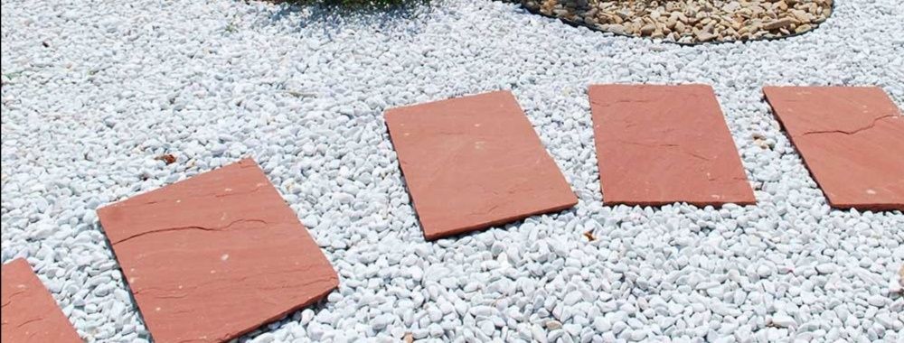 Petricele decorative, amenajare curte, alba THASSOS, ROȘII,Verde, Roz