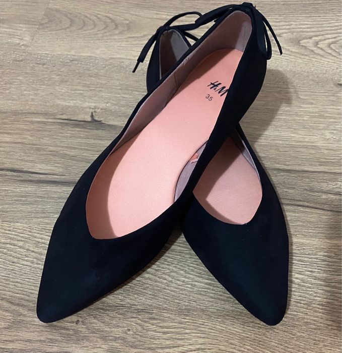 Balerini negri H&M mărimea 35 cu fundă la spate – Ca noi