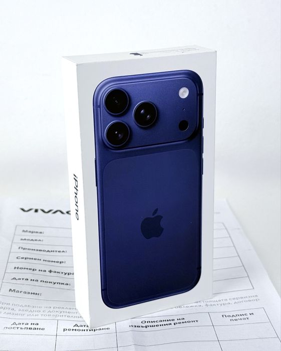 НАЛИЧЕН! Apple iPhone 17 Pro 512GB Deep Blue 2г. Гарания!