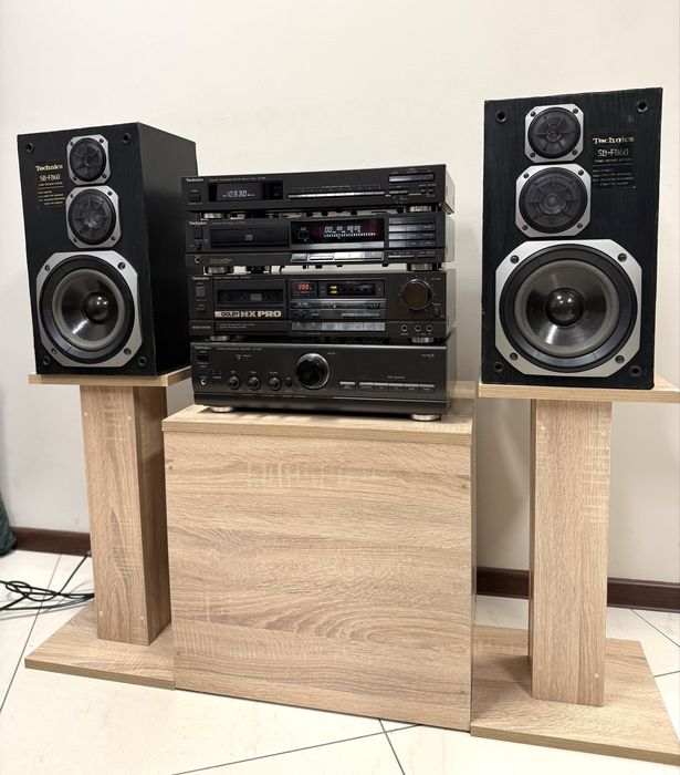 Ретро аудио система - сет TECHNICS - усилвател, сд плеър, дек и тунер