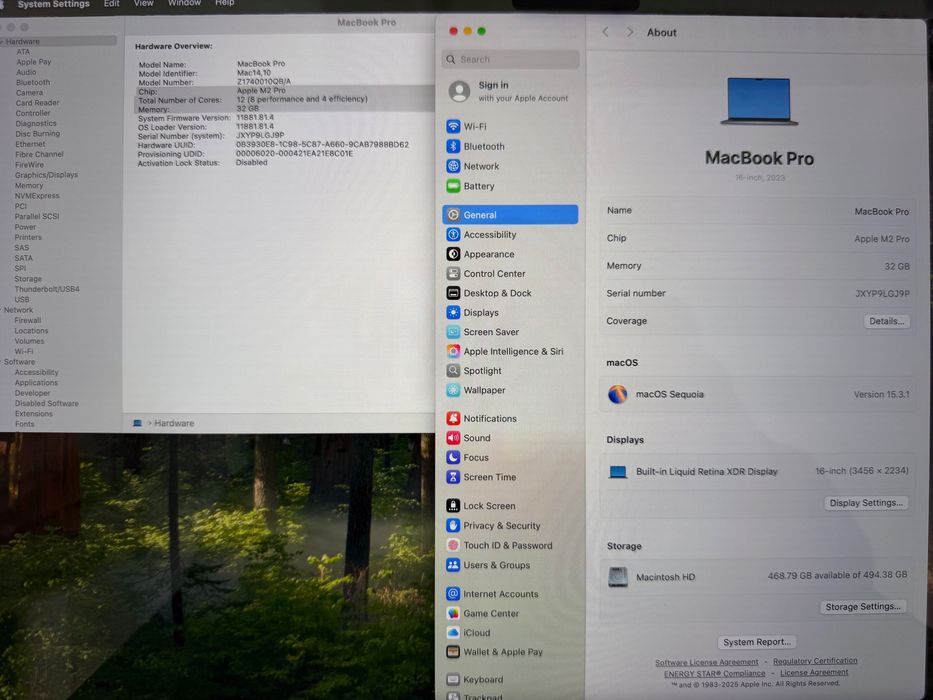 MacBook Pro 16" M2 PRO 12-Core CPU, 19-Core GPU, 32GB RAM, 512GB SSD