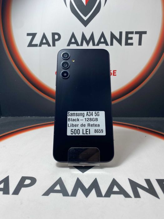Zap Amanet Vitan - Samsung A34 5G - Black - 128Gb